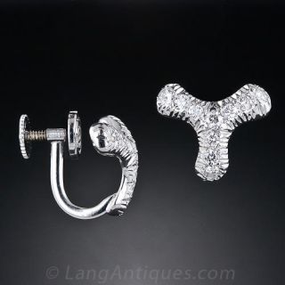 Diamond Wishbone Earrings