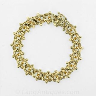 Double Curb Link Charm Bracelet Main View