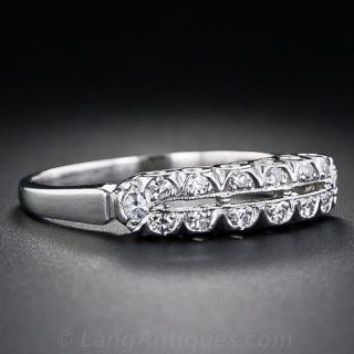 Double Row Diamond Wedding Band
