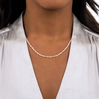 Double-Twisted Seed Pearl Strand Necklace