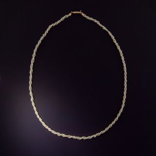 Double-Twisted Seed Pearl Strand Necklace - 1