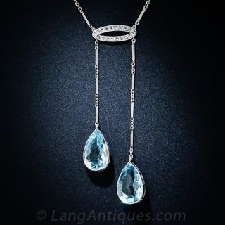 Dreicer & Co. Antique Aquamarine Negligee Necklace