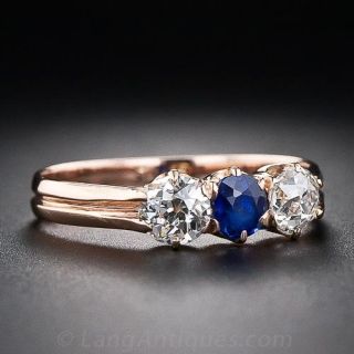 Dutch Antique Sapphire and Diamond  Ring