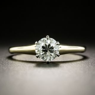 Early 20th Century .75 Carat Solitaire Diamond Ring - GIA H VS2 - 2