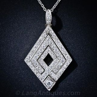 Early 20th Century Art Deco Diamond Pendant