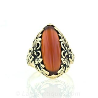 Arts   Crafts Carnelian Ring Main View