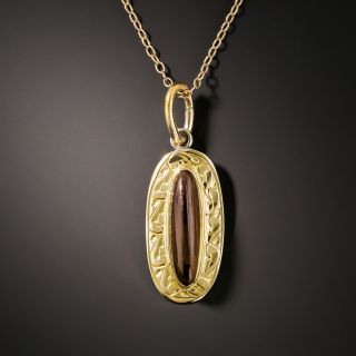 Early 20th Century Citrine Cabochon Pendant  - 2
