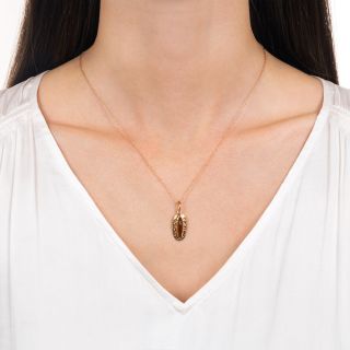 Early 20th Century Citrine Cabochon Pendant 