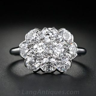Early 20th Century Diamond Cluster Ring