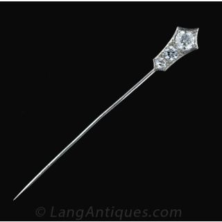 Early 20th Century Diamond Stickpin Main View