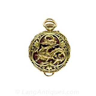 Early 20th Century Enameled Pendant Watch Main View