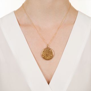 Early 20th Century Engraved Round Locket