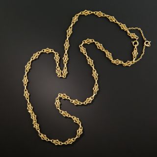 Early 20th Century Fancy Link Gold Necklace
