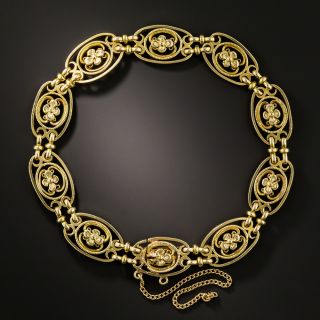 Early 20th Century French Floral Motif Bracelet - 2