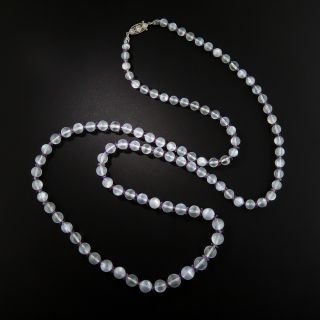 Early-20th Century Moonstone and Amethyst Bead Necklace  - 3