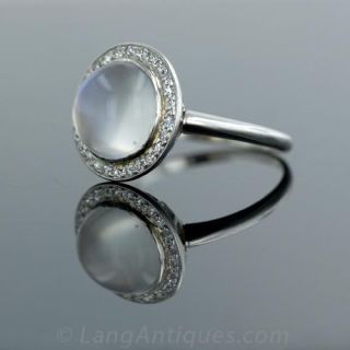 Early 20th Century Moonstone and Diamond Ring