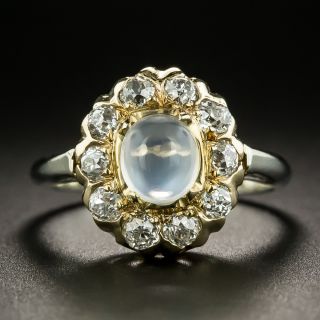 Early 20th Century Moonstone Diamond Ring - 2