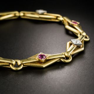 Early 20th Century Ruby and Diamond Bracelet