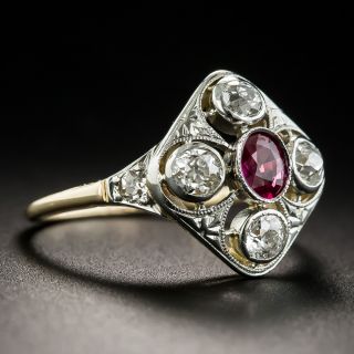 Early 20th Century Ruby and Diamond Ring