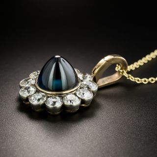 Early 20th Century Russian Bullet Sapphire and Diamond Drop - 3