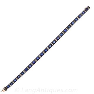 Early 20th Century Sapphire and Diamond Bracelet