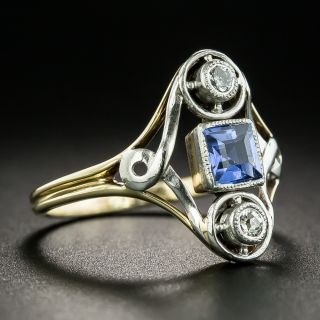 Early 20th Century Sapphire and Diamond Ring