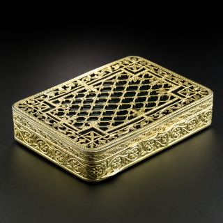 Early 20th Century Shreve & Co Engraved and Enamel Box