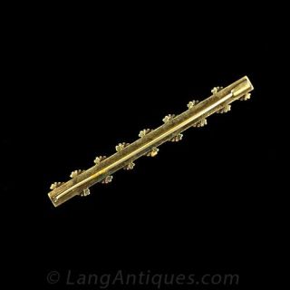 Early 20th Century Twisted Wire Motif Bar Pin