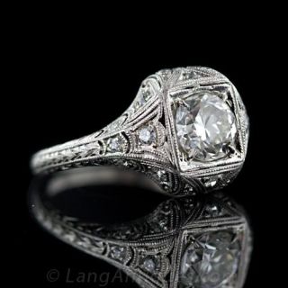 Early Art Deco 1.30 Carat Diamond Engagement Ring