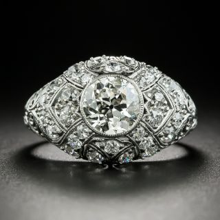 Early Art Deco 1.33 Carat Diamond Dome Ring - GIA  - 3