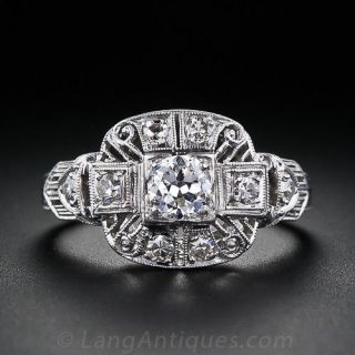 Early Art Deco .25 Carat Diamond Engagement Ring