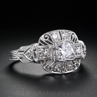 Early Art Deco .25 Carat Diamond Engagement Ring