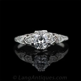 Early Art Deco .50 Carat Diamond Engagement Ring