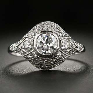 Early Art Deco .55 Carat Diamond Engagement Ring - 6