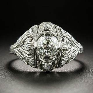 Early Art Deco .74 Carat Diamond Engagement Ring - GIA L SI2 - 2