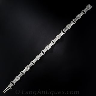 Early Art Deco Diamond and Platinum Bracelet