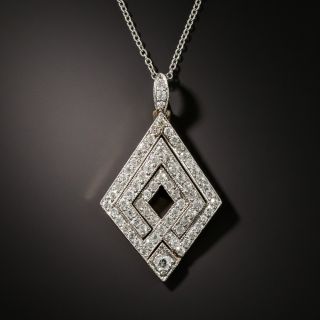 Early Art Deco Diamond Pendant - 2