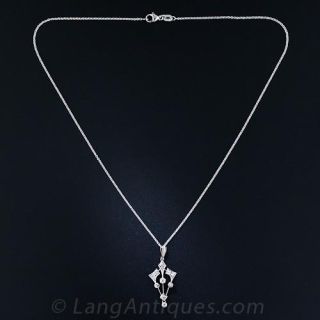 Early-Art Deco Diamond Pendant
