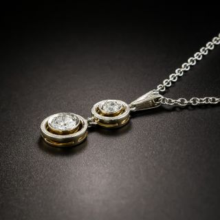 Early Art Deco Double Diamond Necklace
