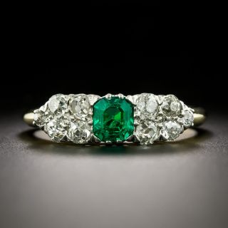 Early Art Deco Emerald and Diamond Ring - 3