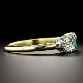 Early Art Deco Emerald and Diamond Ring