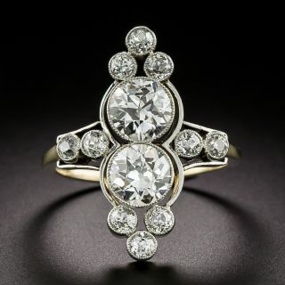 Early-Art Deco Toi et Moi Diamond Dinner Ring - 3