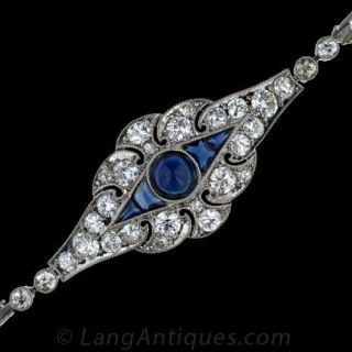 Early Deco Sapphire and Diamond Bracelet