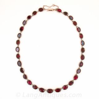 Early English Antique Garnet Necklace