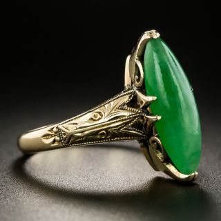 Early Mid-Century Natural Burmese Jade Ring