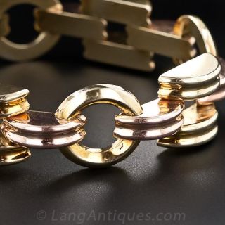 Early Retro Two-Tone Link Bracelet
