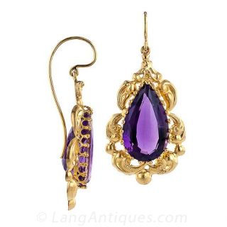 Early Victorian Amethyst Earrings