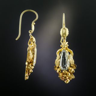 Early Victorian Aquamarine Earrings