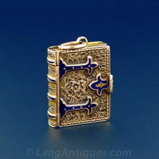 Early Victorian Enamel Book Locket