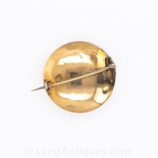 Early Victorian Floral Memorial Pin